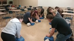 Students in a CPR class