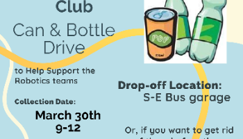Robotics can and bottle drive March 30