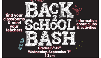 Back to School Bash is September 7!
