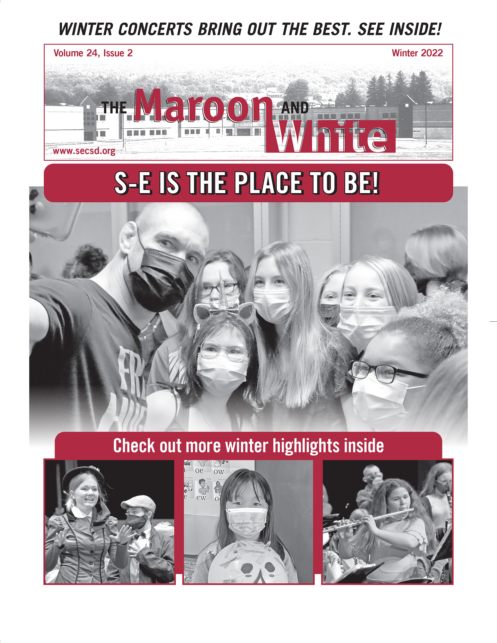 Maroon & White Winter 2022 Newsletter Cover 