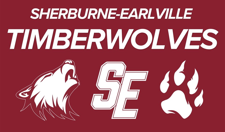 Sherburne-Earlville Timberwolves fonts and logos (4/2024)